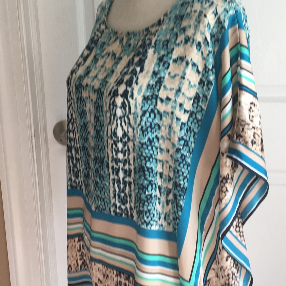 Dana Buchman elegant scarf top sz M